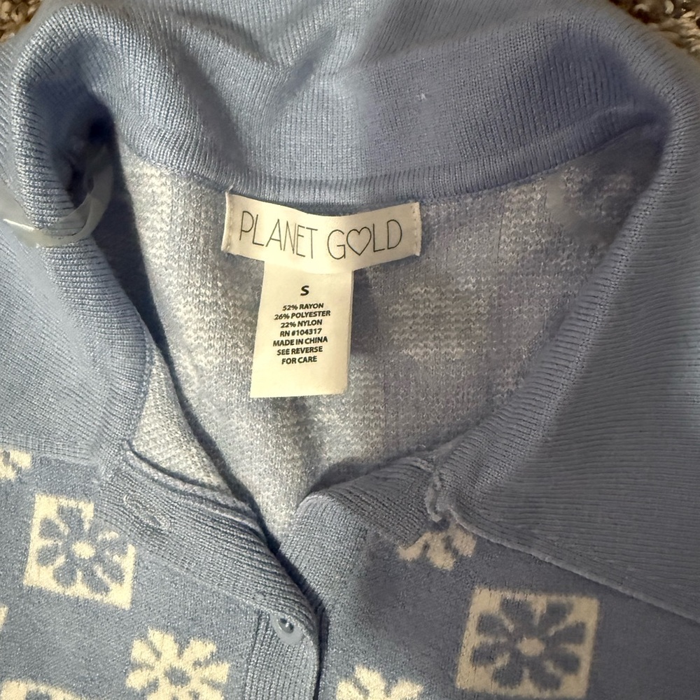 Blue Patterned Polo - Picture 2 of 3